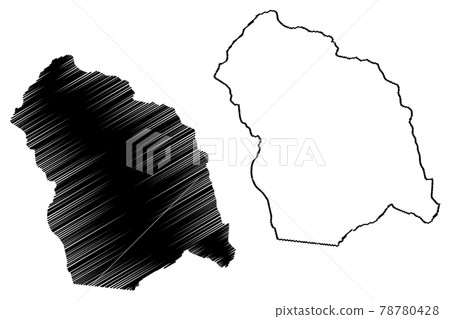 Flores Department (Departments of Uruguay, Oriental Republic of Uruguay) map vector illustration, scribble sketch Flores map.... 78780428