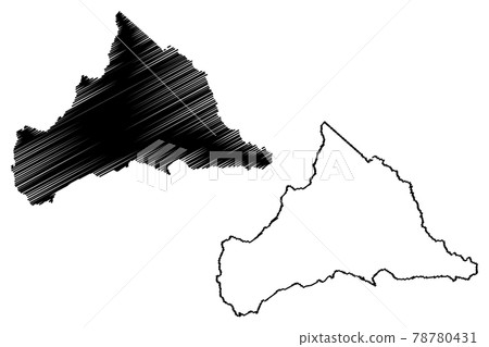 Cerro Largo Department (Departments of Uruguay, Oriental Republic of Uruguay) map vector illustration, scribble sketch Cerro Largo map.... 78780431