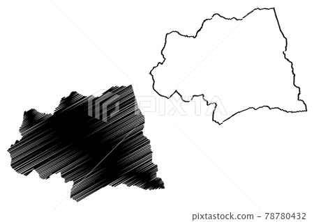 Canelones Department (Departments of Uruguay, Oriental Republic of Uruguay) map vector illustration, scribble sketch Canelones map.... 78780432