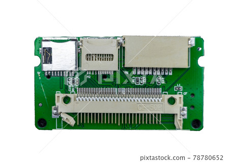 Close-up of an electronic component, the inner workings of a card reader for the computer Close-up of an electronic component, the inner workings of a card reader for the computer 78780652