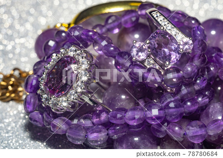 Jewelry with purple stones 78780684