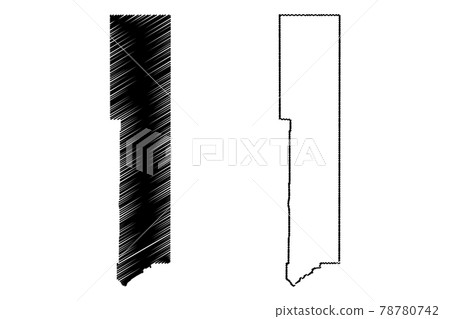 Apache County, Arizona (U.S. county, United States of America,USA, U.S., US) map vector illustration, scribble sketch Apache map 78780742