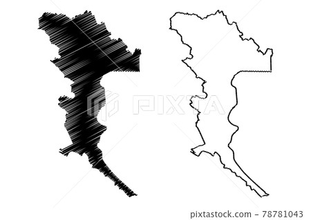 Herzegovina Neretva Canton (BiH, Federation of Bosnia and Herzegovina, FBiH) map vector illustration, scribble sketch Herzegovina Neretva map 78781043