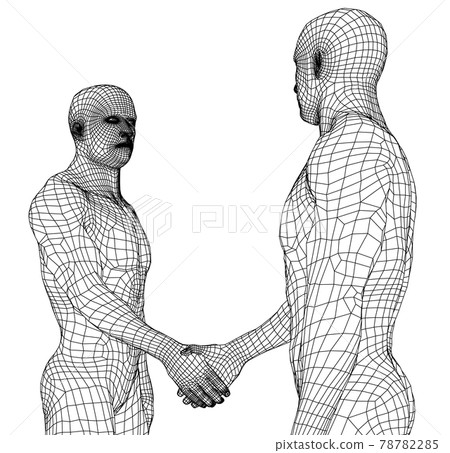 Two men shaking hands. Vector Two men shaking hands. Vector 78782285