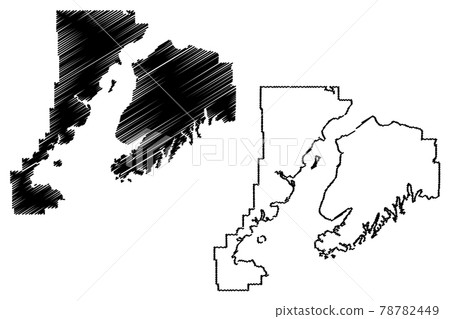 Kenai Peninsula Borough Map Kenai Peninsula Borough, Alaska (Boroughs And... - Stock Illustration  [78782449] - Pixta