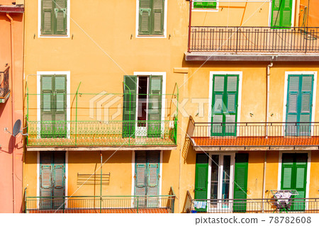 Typical houses in small town in Liguria Typical houses in small town in Liguria 78782608