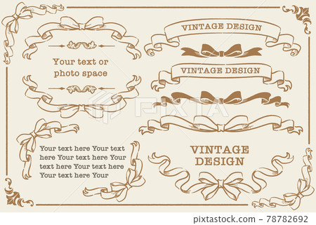 Vector set of antique ribbon decorative frames, decorative borders and ornaments Vector set of antique ribbon decorative frames, decorative borders and ornaments 78782692