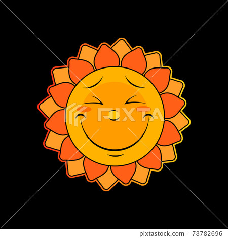 Sun icon, summer sun weather symbol, vector 78782696
