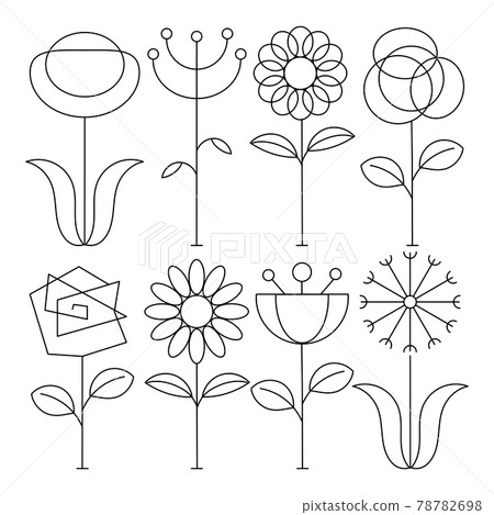 Vector floral set.Collection with leaves.Spring or summer design for invitation, wedding Vector floral set.Collection with leaves.Spring or summer design for invitation, wedding 78782698