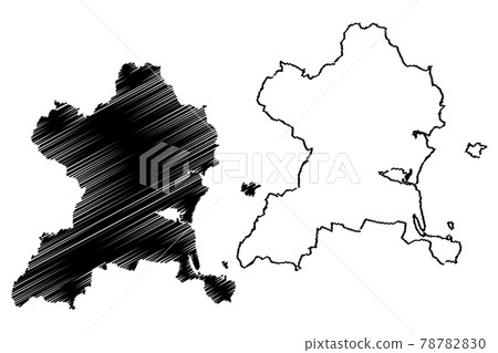 Fingal County Council (Republic of Ireland, Counties of Ireland) map vector illustration, scribble sketch Fingal map.... 78782830