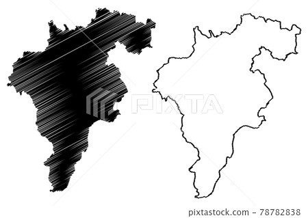 Carlow County Council (Republic of Ireland, Counties of Ireland) map vector illustration, scribble sketch Carlow map.... 78782838