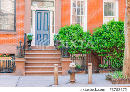 Empty streets in West Village at New York Manhattan, USA Empty streets in West Village at New York Manhattan, USA 78782875