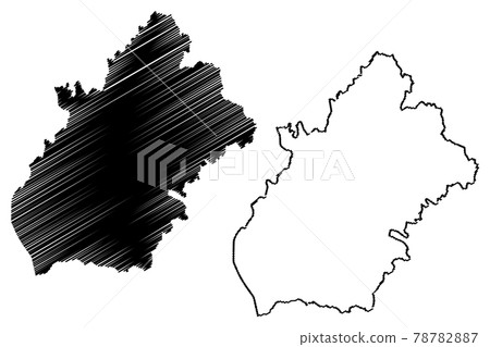 Longford County Council (Republic of Ireland, Counties of Ireland) map vector illustration, scribble sketch Longford map.. Longford County Council (Republic of Ireland, Counties of Ireland) map vector illustration, scribble sketch Longford map.. 78782887
