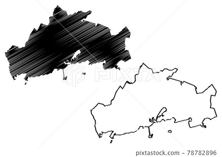 Galway City Council (Republic of Ireland, Counties of Ireland) map vector illustration, scribble sketch Galway map 78782896