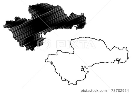 Waterford City and County Council (Republic of Ireland, Counties of Ireland) map vector illustration, scribble sketch Waterford map.. 78782924