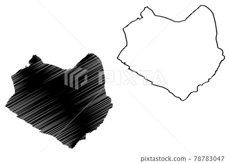 Sinoe County (Counties of Liberia, Republic of Liberia) map vector illustration, scribble sketch Sinoe map 78783047
