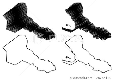 Rio San Juan Department (Republic of Nicaragua, Departments of Nicaragua) map vector illustration, scribble sketch Rio San Juan (NI SJ) map.. Rio San Juan Department (Republic of Nicaragua, Departments of Nicaragua) map vector illustration, scribble sketch Rio San Juan (NI SJ) map.. 78783120