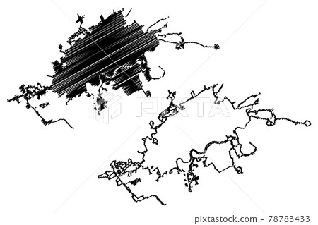 Knoxville City (United States cities, United States of America, usa city) map vector illustration, scribble sketch City of Knoxville map 78783433