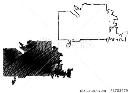 Montgomery City ( United States cities, United States of America, usa city) map vector illustration, scribble sketch City of Montgomery map 78783479