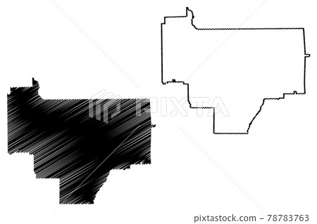Bullock County, Alabama (Counties in Alabama, United States of America,USA, U.S., US) map vector illustration, scribble sketch Bullock map 78783763