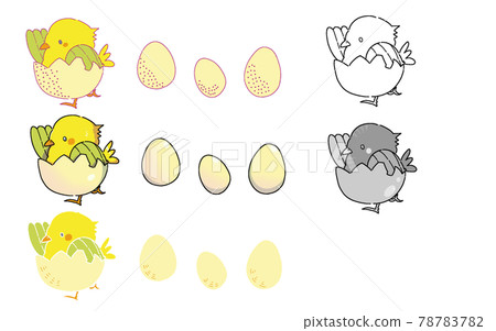 March of chicks and eggs 78783782