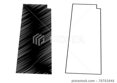 Lamar County, Alabama (Counties in Alabama, United States of America,USA, U.S., US) map vector illustration, scribble sketch formerly Jones County and Sanford County map 78783848