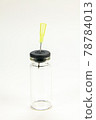 Glass bottle for vaccines on white background 78784013