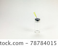 Glass bottle for vaccines on white background 78784015