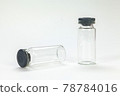 Glass bottle for vaccines on white background 78784016