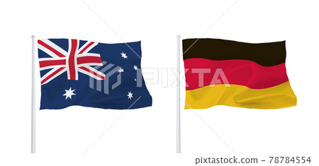 German and Australian flags German and Australian flags 78784554