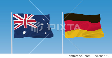 German and Australian flags 78784559