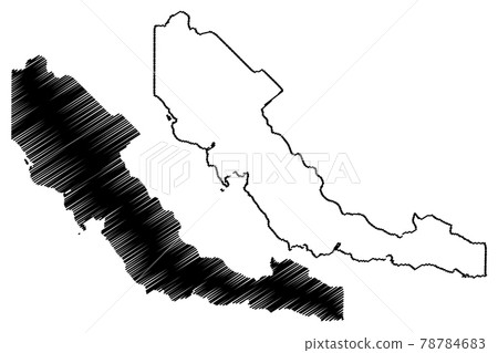 Central Province (Independent State of Papua New Guinea, PNG, Provinces of Papua New Guinea) map vector illustration, scribble sketch Central map.... Central Province (Independent State of Papua New Guinea, PNG, Provinces of Papua New Guinea) map vector illustration, scribble sketch Central map.... 78784683