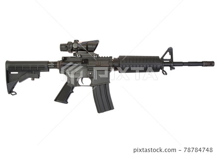 US ARMY service rifle M4 isolated on a white background 78784748