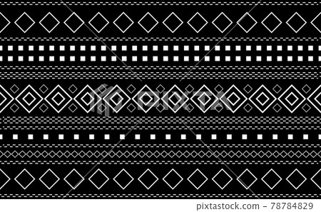 Ethnic pattern vector, black and white seamless geometric background, tribal design for print, abstract motif fabric Ethnic pattern vector, black and white seamless geometric background, tribal design for print, abstract motif fabric 78784829