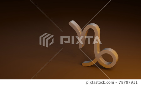 zodiac symbol CAPRICORN signs 3D rendering 78787911