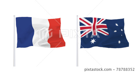 法國和澳大利亞國旗 78788352