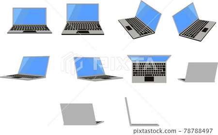 灰色筆記本電腦斜角材料 78788497