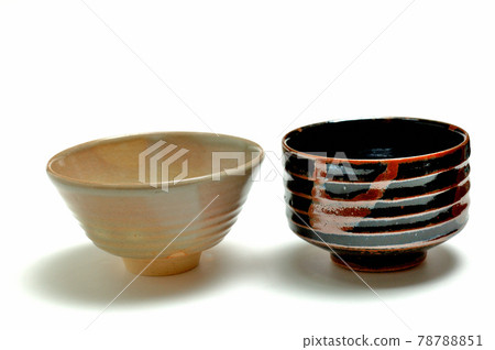 益子燒抹茶碗和萩燒抹茶碗 益子燒抹茶碗和萩燒抹茶碗 78788851