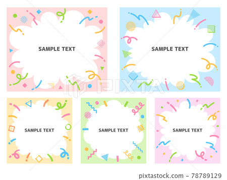 Frameset of pop popping geometric icon 78789129