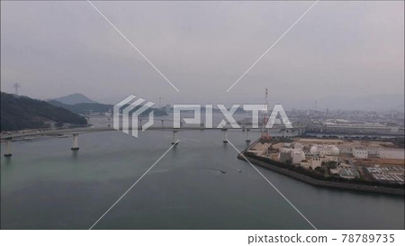 Aerial view of Kaita Bridge in Hiroshima Prefecture 78789735
