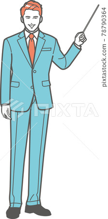 帶指針的商人②全身 帶指針的商人②全身 78790364