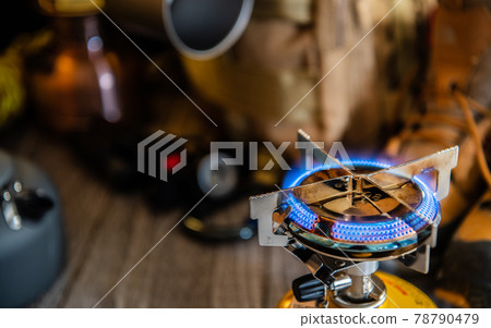 Outdoor mountaineering camping equipment close-up material 78790479