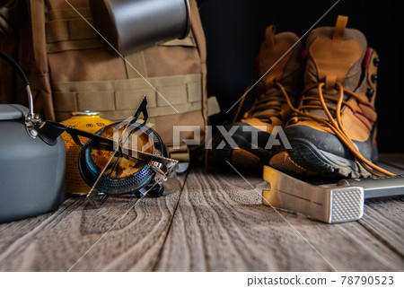 戶外登山野營裝備特寫材料 78790523