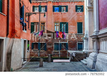 Old colorful houses in Venice, Italy. 78792002