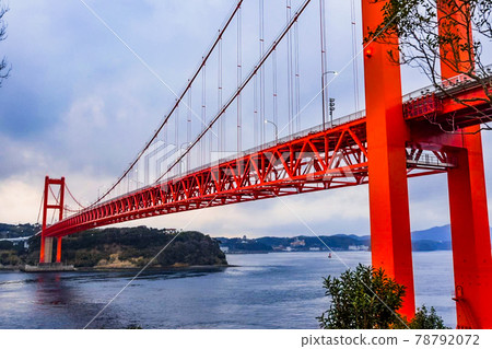 A view of the Hirado Bridge in Nagasaki Prefecture up close A view of the Hirado Bridge in Nagasaki Prefecture up close 78792072