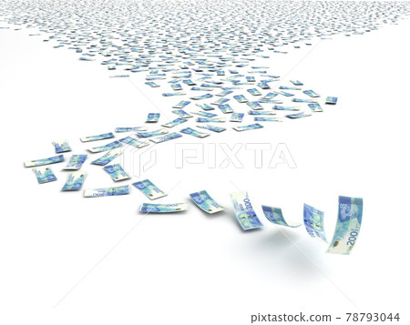 Falling Israeli New Shekels Falling Israeli New Shekels 78793044