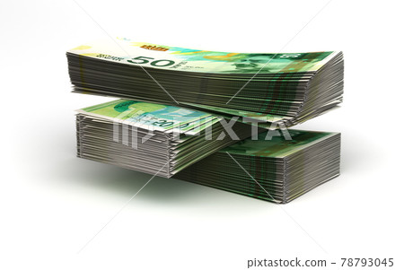 Stack of Israeli New Shekel 78793045