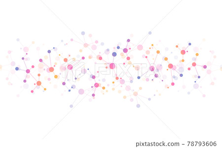 Abstract background of molecular structures. Molecules or DNA strand, genetic engineering, neural network, innovation technology, scientific research. Technological, science and medicine concept. 78793606