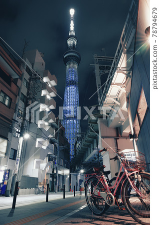 天空樹奧運火炬手佐賀縣圖像顏色 天空樹奧運火炬手佐賀縣圖像顏色 78794679