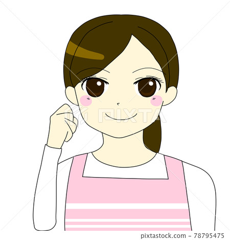 A woman in an apron A woman in an apron 78795475
